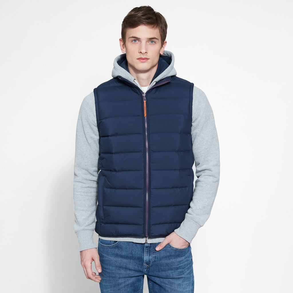 TIMBERLAND BEAR HEAD DOWN VEST FOR MEN IN NAVY