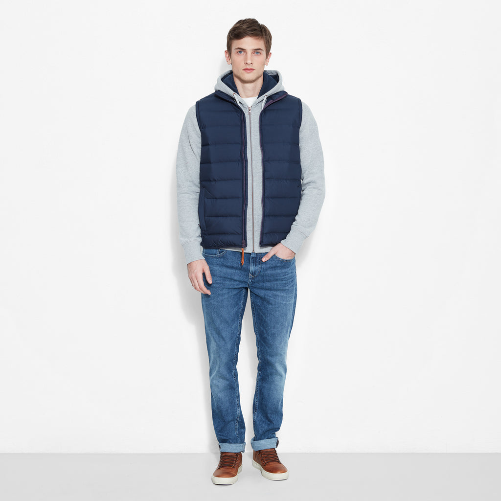 TIMBERLAND BEAR HEAD DOWN VEST FOR MEN IN NAVY