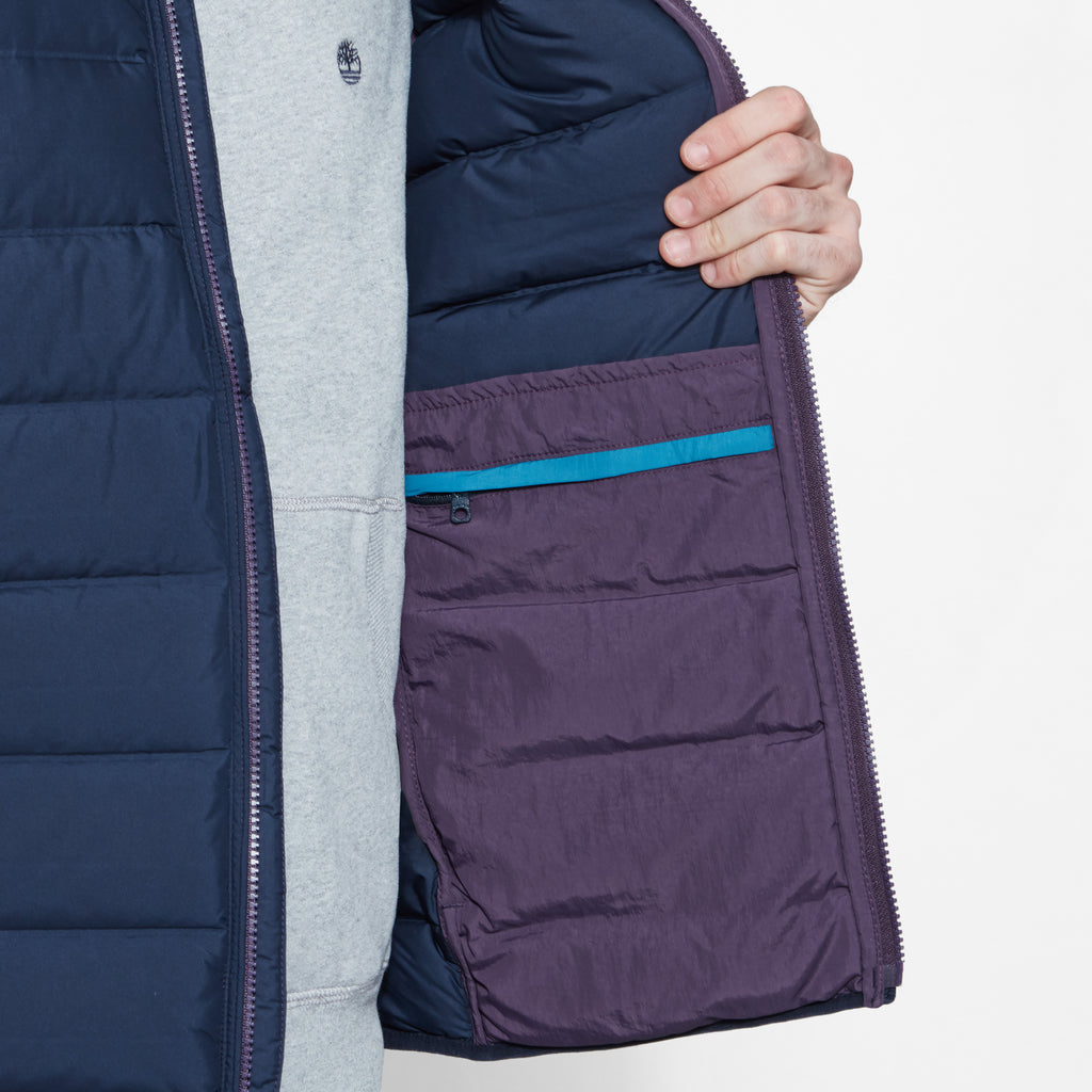TIMBERLAND BEAR HEAD DOWN VEST FOR MEN IN NAVY