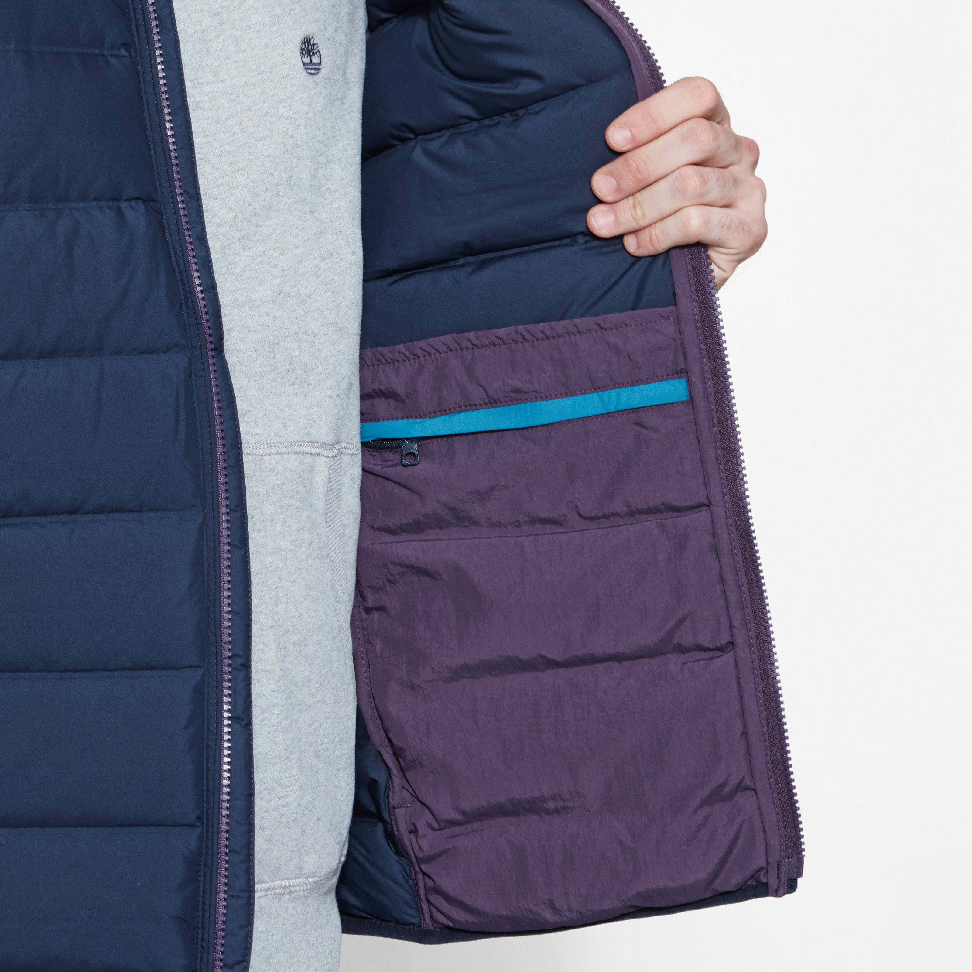 TIMBERLAND BEAR HEAD DOWN VEST FOR MEN IN NAVY