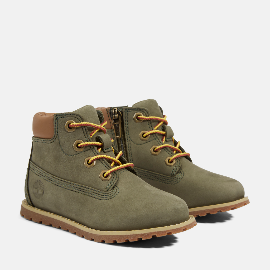 Pokey Pine Mid Lace Up With Zip Boot For Toddler