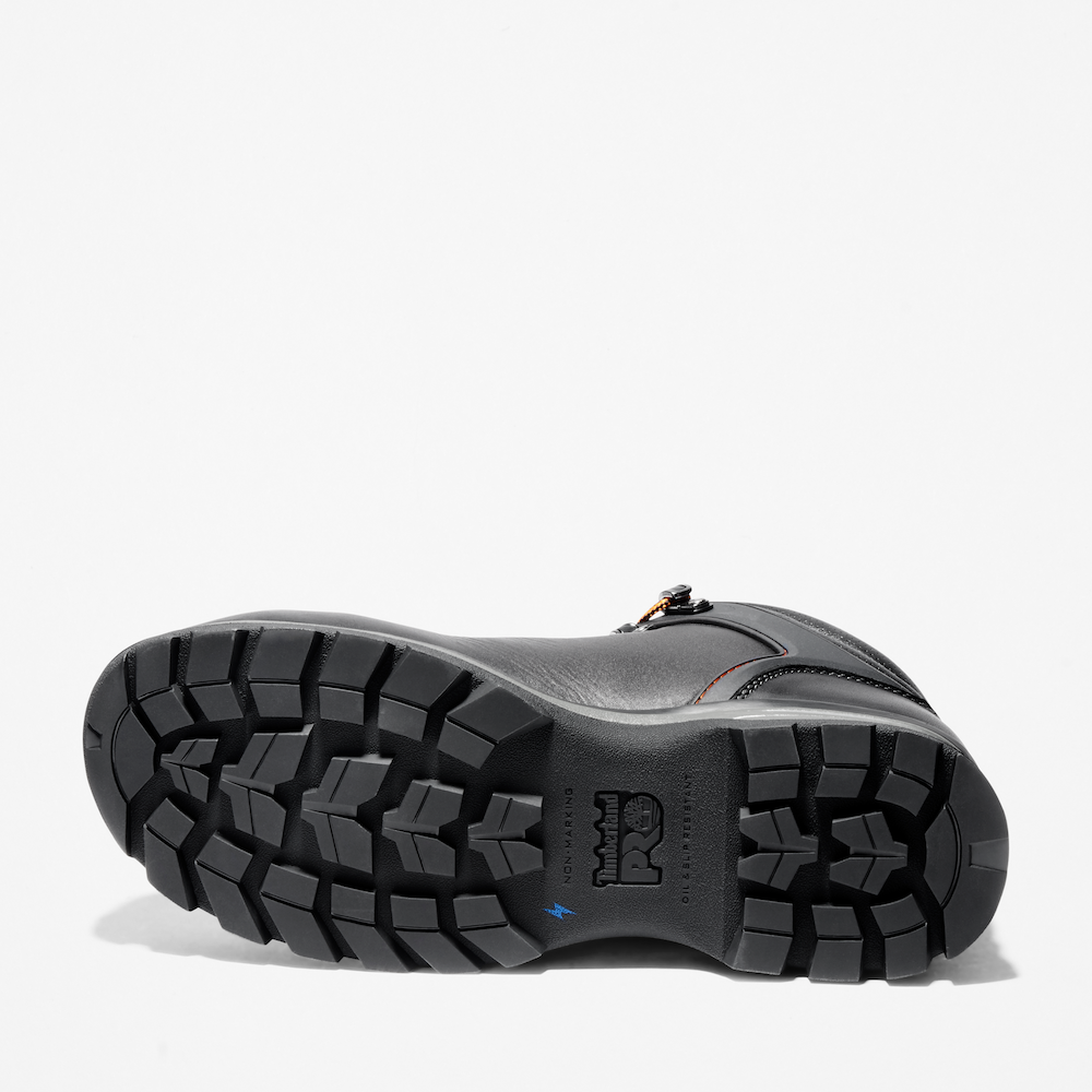 Timberland® PRO Splitrock XT Composite Safety-Toe Work Boot for Men. Brown work boot featuring a composite safety toe for protection, puncture-resistant outsole for added safety, slip-resistant tread for traction, and anti-fatigue technology for all-day comfort. Perfect for demanding work environments.