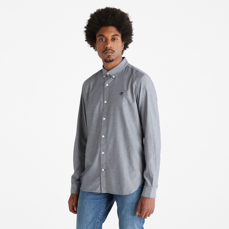 TIMBERLAND MILL RIVER REGULAR FIT LONG SLEEVE SHIRT FOR MEN IN GREY