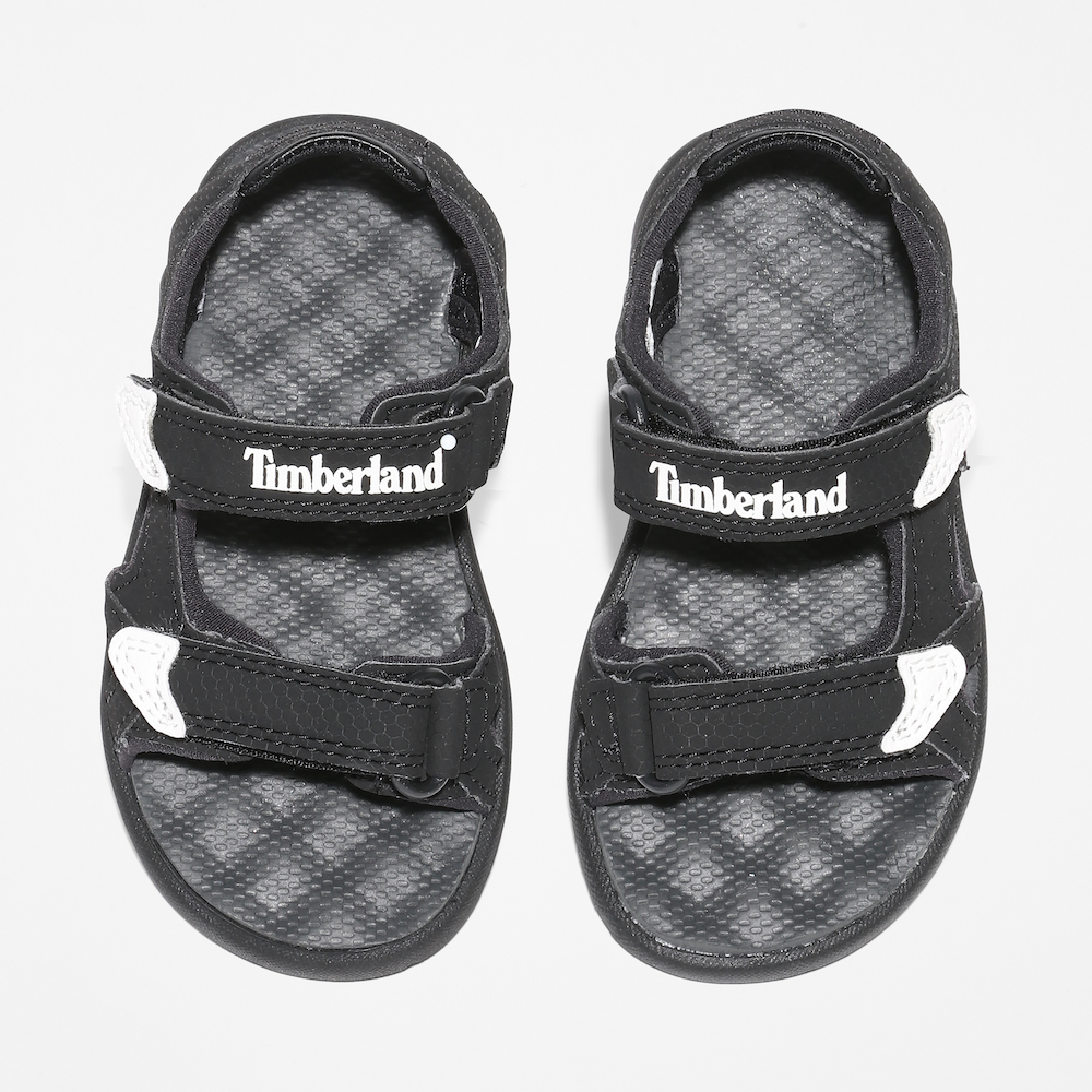 TIMBERLAND PERKINS ROW 2-STRAP SANDAL FOR TODDLER IN BLACK