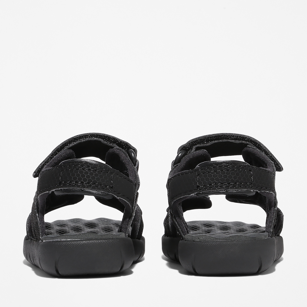 TIMBERLAND PERKINS ROW 2-STRAP SANDAL FOR TODDLER IN BLACK