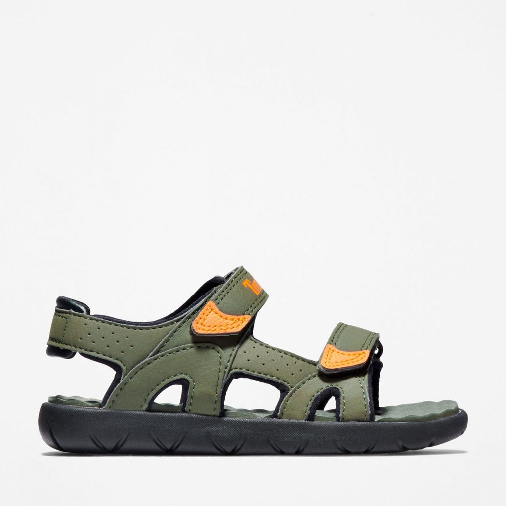 TIMBERLAND PERKINS ROW 2-STRAP SANDAL FOR TODDLER IN GREEN