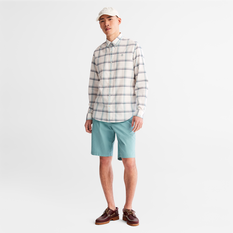 Long Sleeve Regular Fit Stretch Poplin Shirt For Men