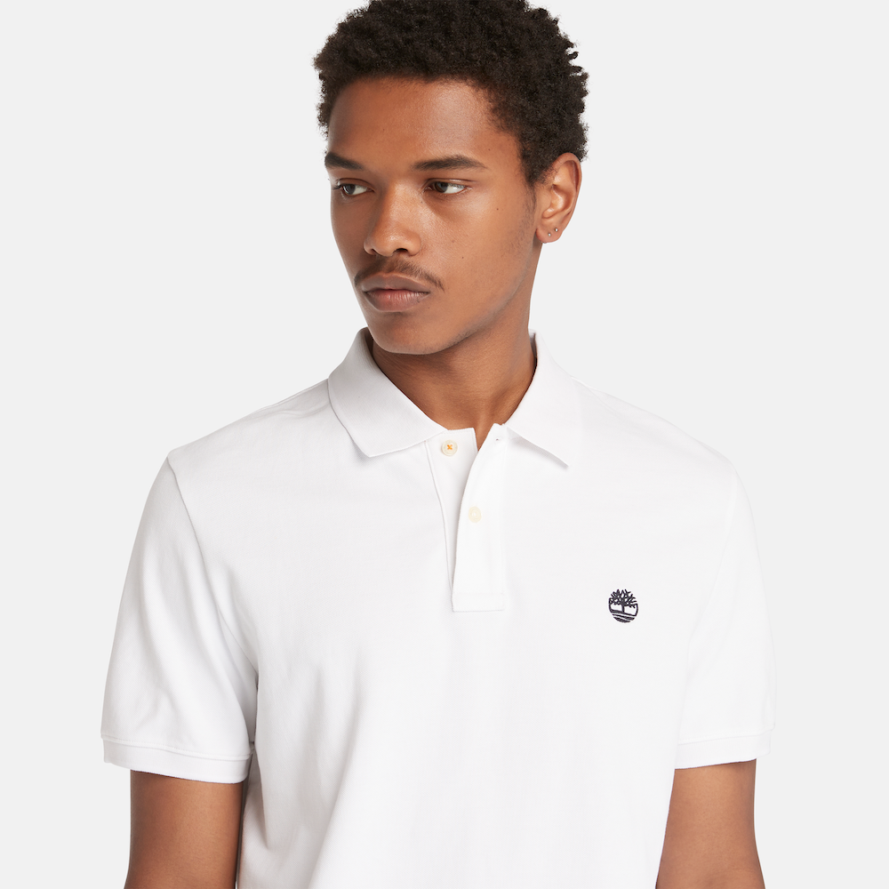 Millers River Pique Polo Shirt For Men In White – Timberland South