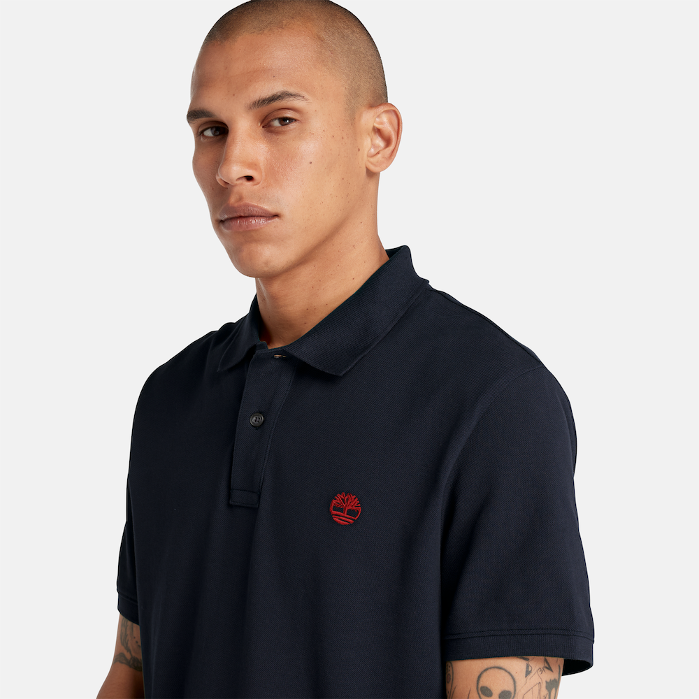 TIMBERLAND MILLERS RIVER PIQUE POLO SHIRT FOR MEN IN NAVY