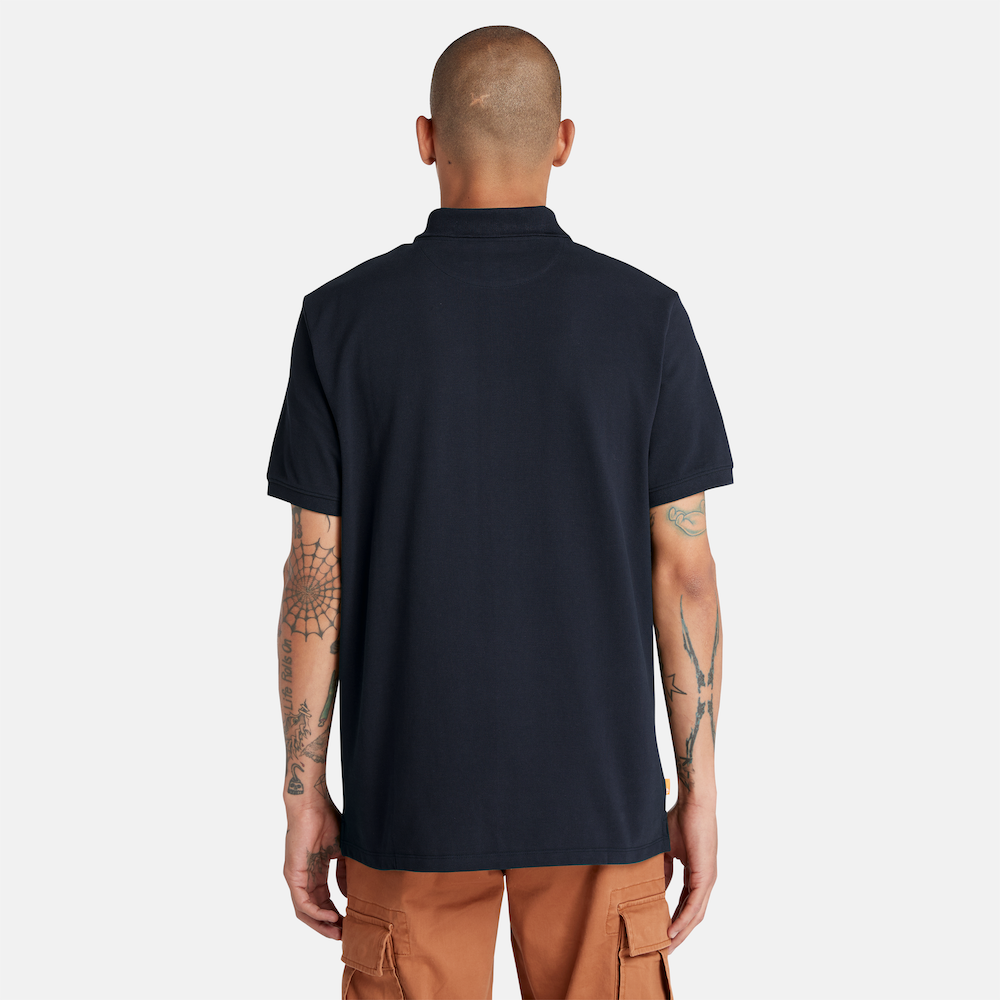 TIMBERLAND MILLERS RIVER PIQUE POLO SHIRT FOR MEN IN NAVY