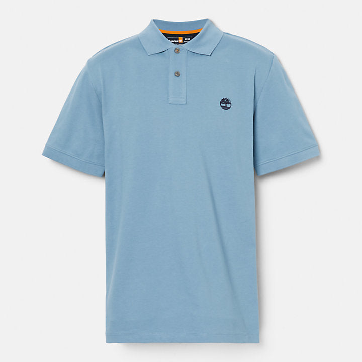 TIMBERLAND MILLERS RIVER SHORT SLEEVE PIQUE POLO FOR MEN IN SKY BLUE