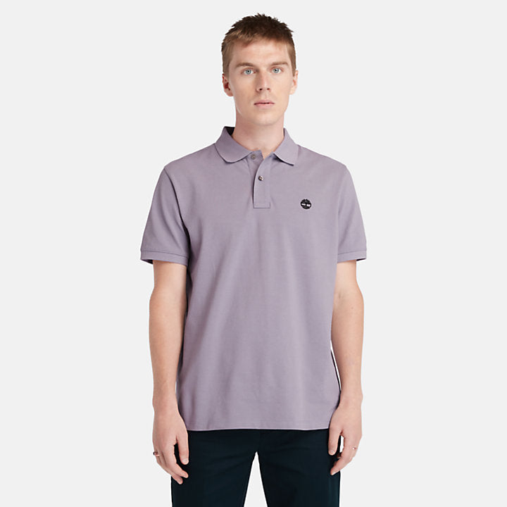 Millers River Piqué Polo Shirt for Men in Purple