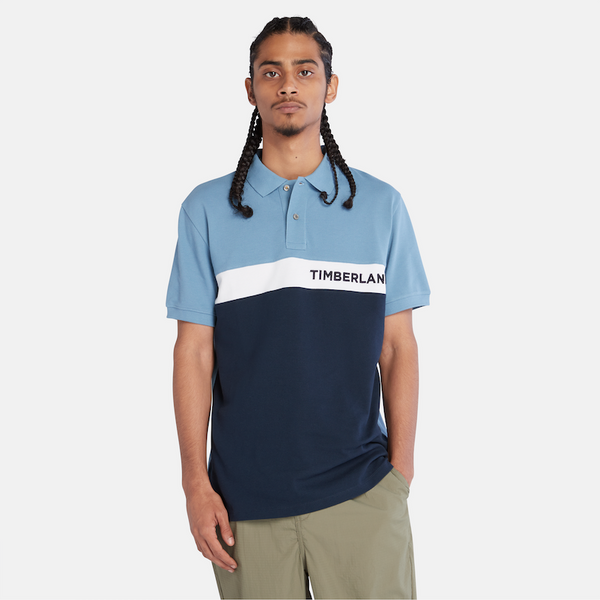 Colour Block Polo Shirt For Men In Blue – Timberland South Africa