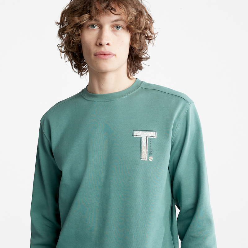 Timberfresh Technology Relaxed Fit Sweatshirt for Men in Teal