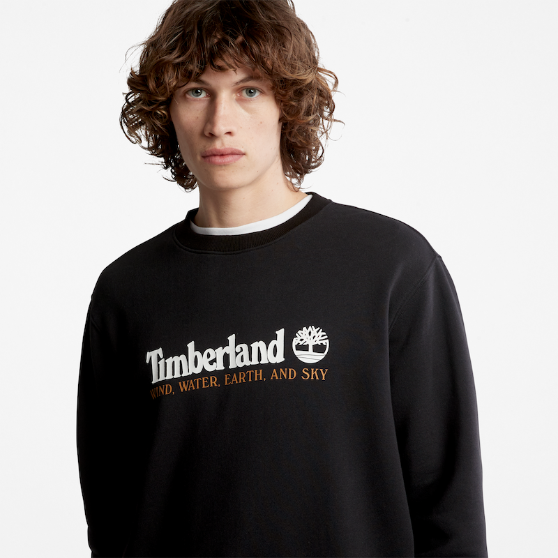 TIMBERLAND WIND, WATER, EARTH, AND SKY SWEATSHIRT FOR MEN IN BLACK