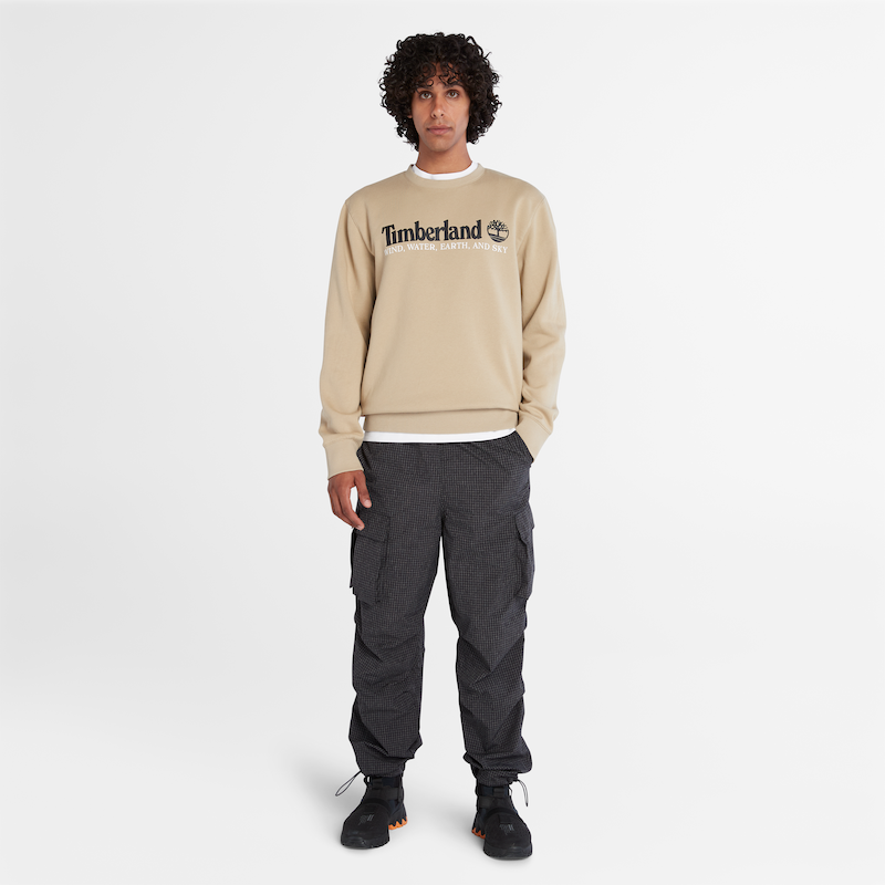 TIMBERLAND WIND, WATER, EARTH, AND SKY SWEATSHIRT FOR MEN IN BEIGE