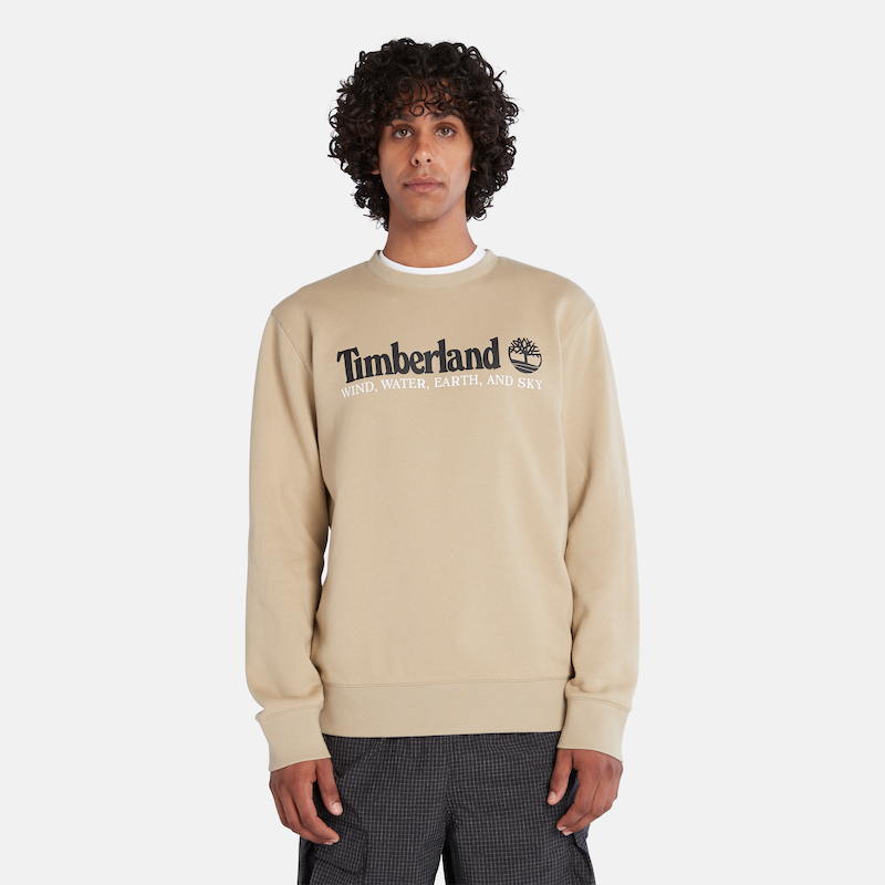 TIMBERLAND WIND, WATER, EARTH, AND SKY SWEATSHIRT FOR MEN IN BEIGE