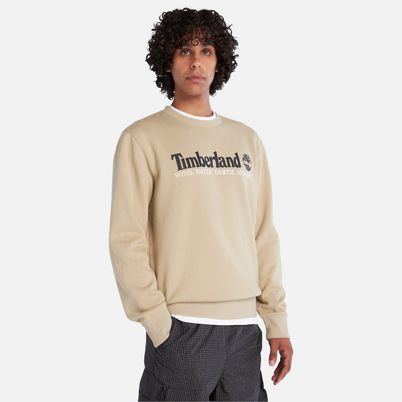TIMBERLAND WIND, WATER, EARTH, AND SKY SWEATSHIRT FOR MEN IN BEIGE