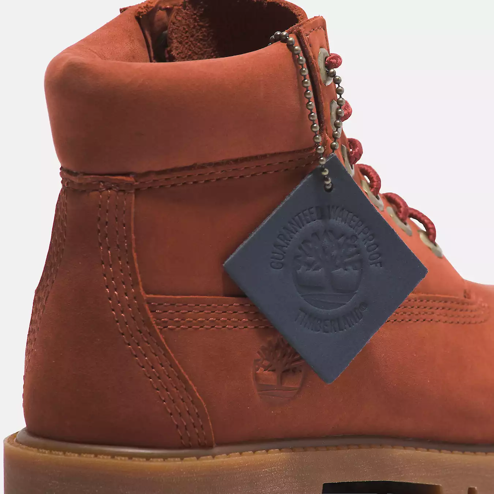 TIMBERLAND PREMIUM 6-INCH LACE UP BOOT FOR JUNIOR IN DEEP RUST