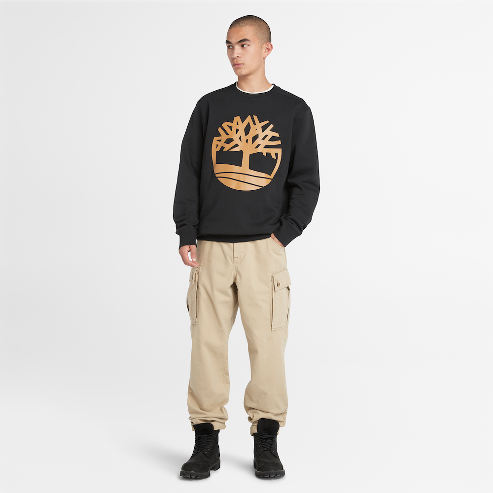 TIMBERLAND TREE LOGO SWEATSHIRT FOR MEN IN BLACK