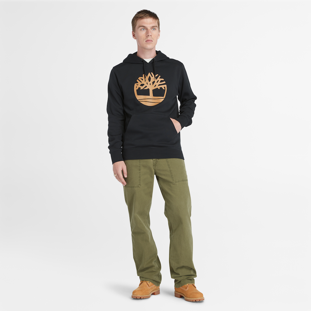TIMBERLAND TIMBERLAND TREE LOGO HOODIE FOR MEN IN BLACK