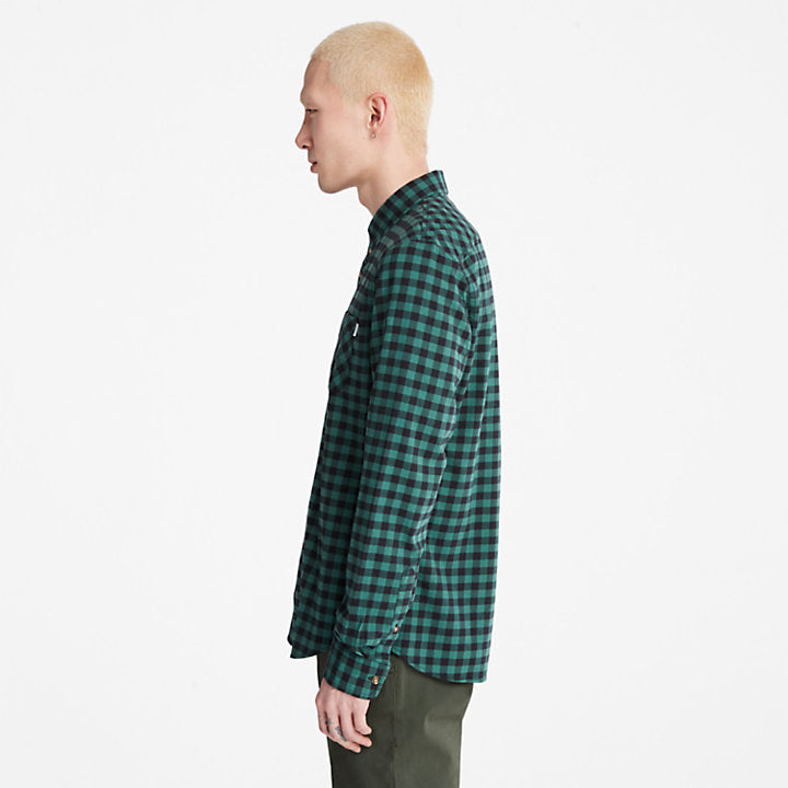 TIMBERLAND BACK RIVER SLIM CHECK SHIRT FOR MEN IN GREEN