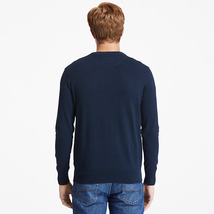 TIMBERLAND WILLIAMS RIVER ORGANIC REGULAR FIT COTTON SWEATER FOR MEN IN NAVY