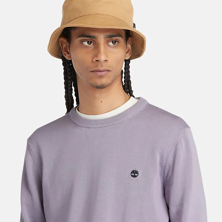 TIMBERLAND WILLIAMS RIVER CREWNECK SWEATER FOR MEN IN PURPLE ASH