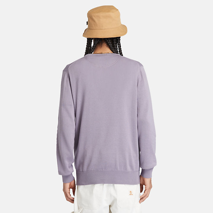 TIMBERLAND WILLIAMS RIVER CREWNECK SWEATER FOR MEN IN PURPLE ASH