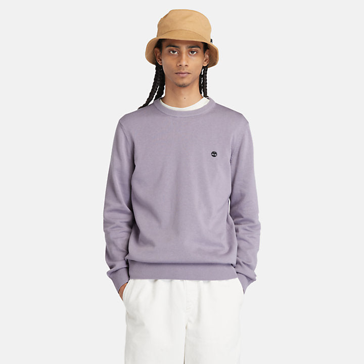 TIMBERLAND WILLIAMS RIVER CREWNECK SWEATER FOR MEN IN PURPLE ASH