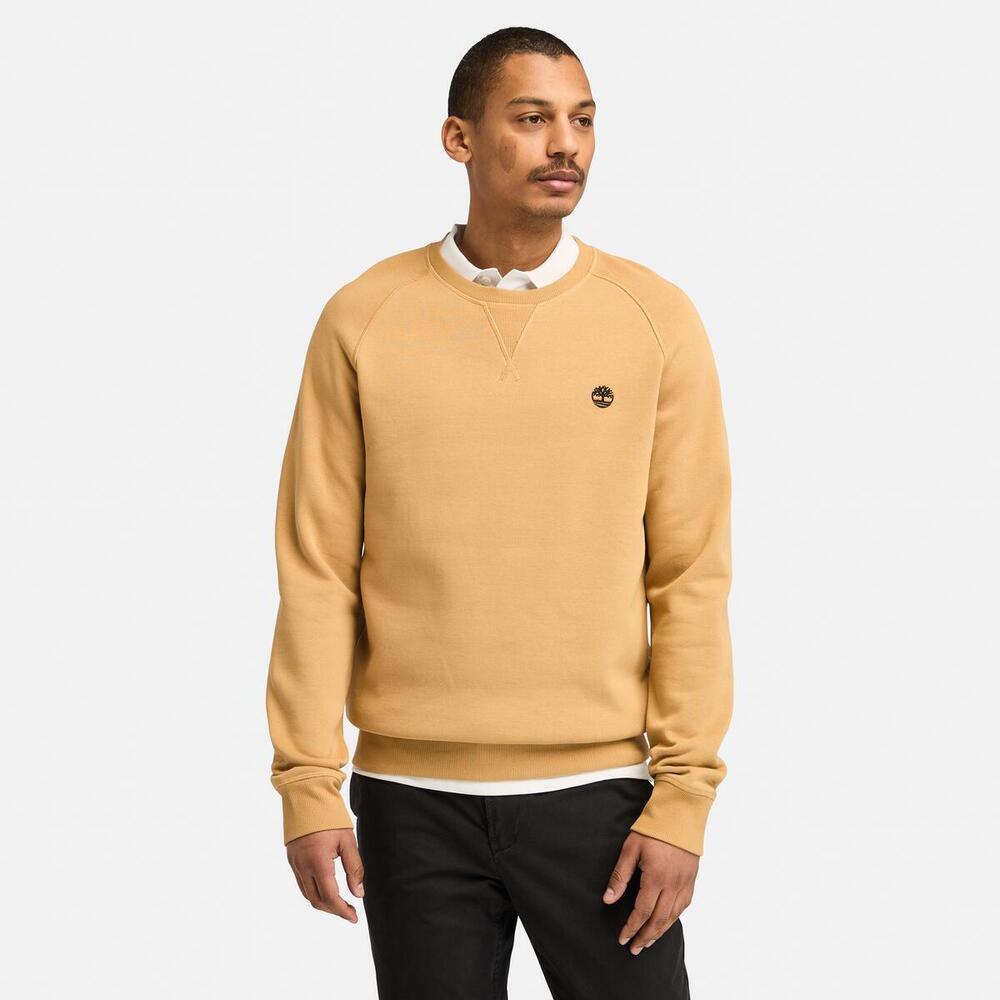 Exeter River Brushed Back Crew Sweatshirt For Men
