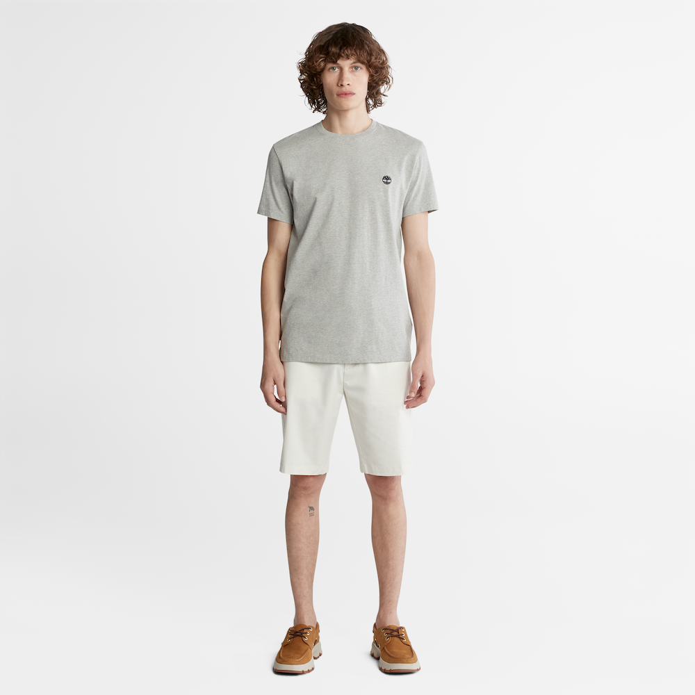 TIMBERLAND DUNSTAN RIVER SLIM- FIT  CREW NECK T-SHIRT FOR MEN IN GREY
