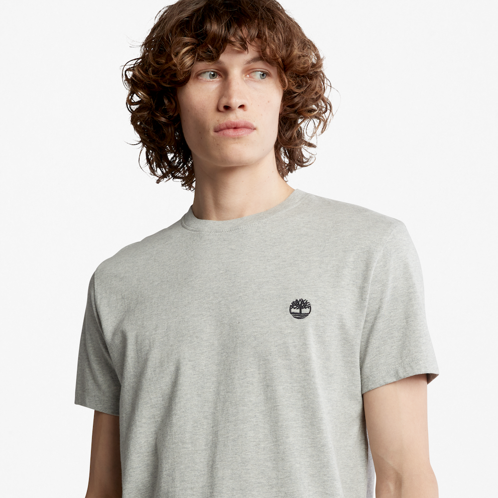 TIMBERLAND DUNSTAN RIVER SLIM- FIT  CREW NECK T-SHIRT FOR MEN IN GREY
