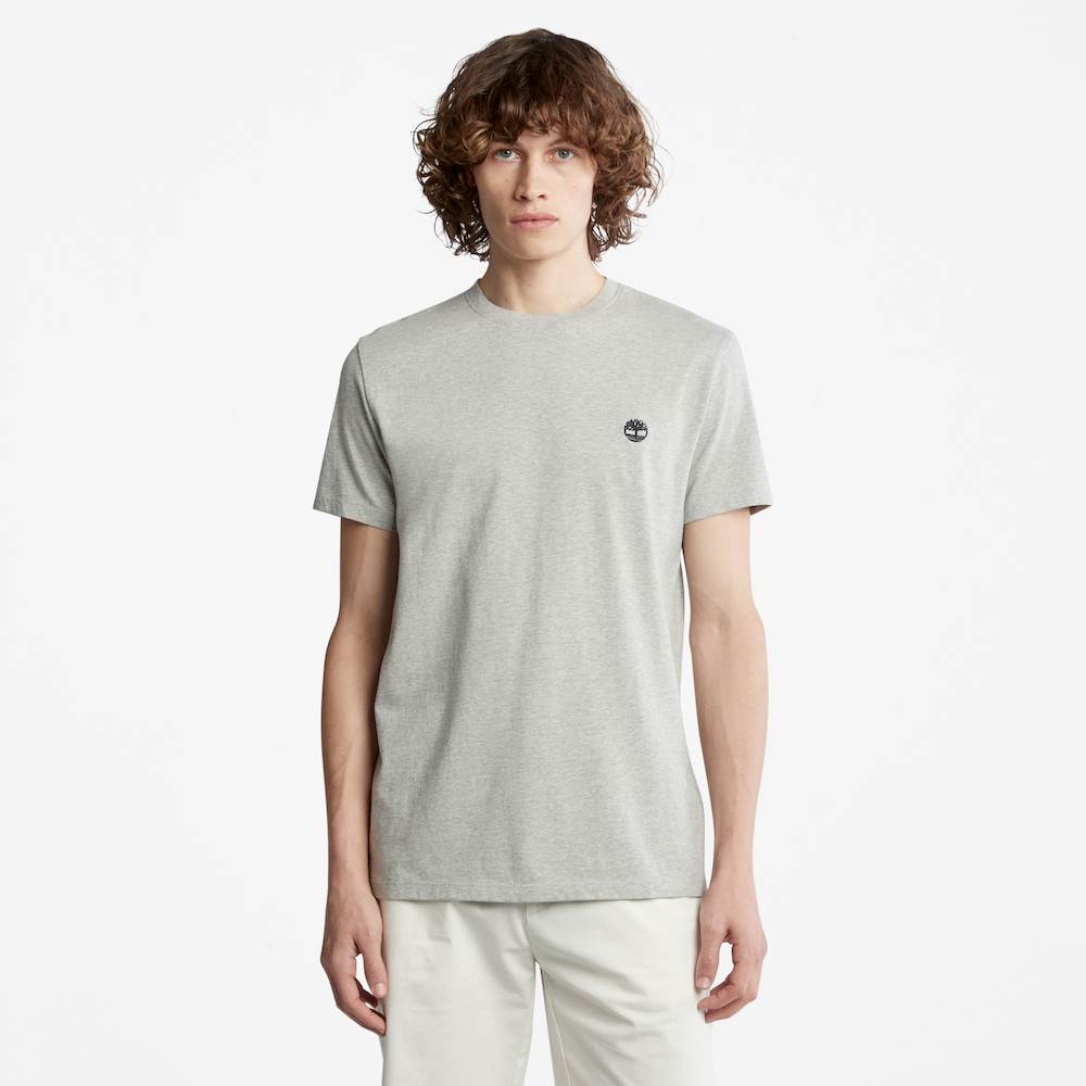 TIMBERLAND DUNSTAN RIVER SLIM- FIT  CREW NECK T-SHIRT FOR MEN IN GREY