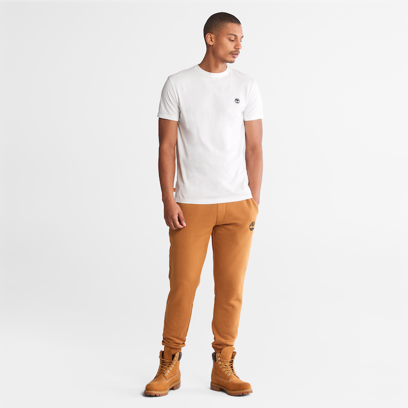 TIMBERLAND DUNSTAN RIVER SLIM- FIT  CREW NECK T-SHIRT FOR MEN IN WHITE