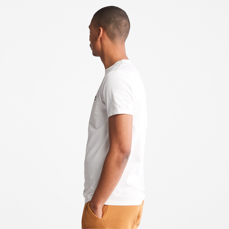 TIMBERLAND DUNSTAN RIVER SLIM- FIT  CREW NECK T-SHIRT FOR MEN IN WHITE