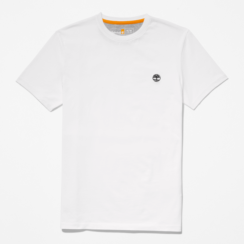 TIMBERLAND DUNSTAN RIVER SLIM- FIT  CREW NECK T-SHIRT FOR MEN IN WHITE