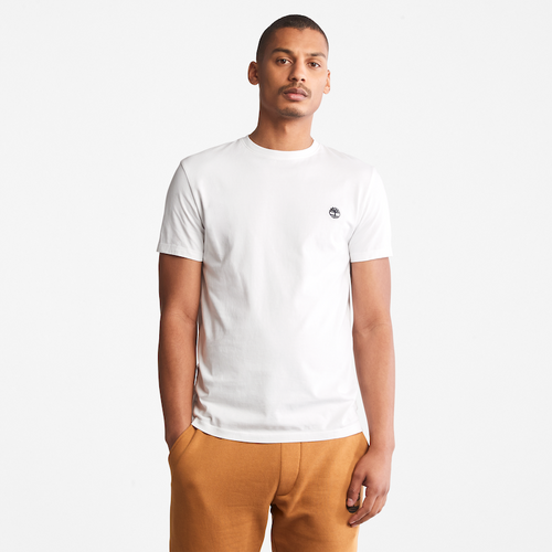 TIMBERLAND DUNSTAN RIVER SLIM- FIT  CREW NECK T-SHIRT FOR MEN IN WHITE