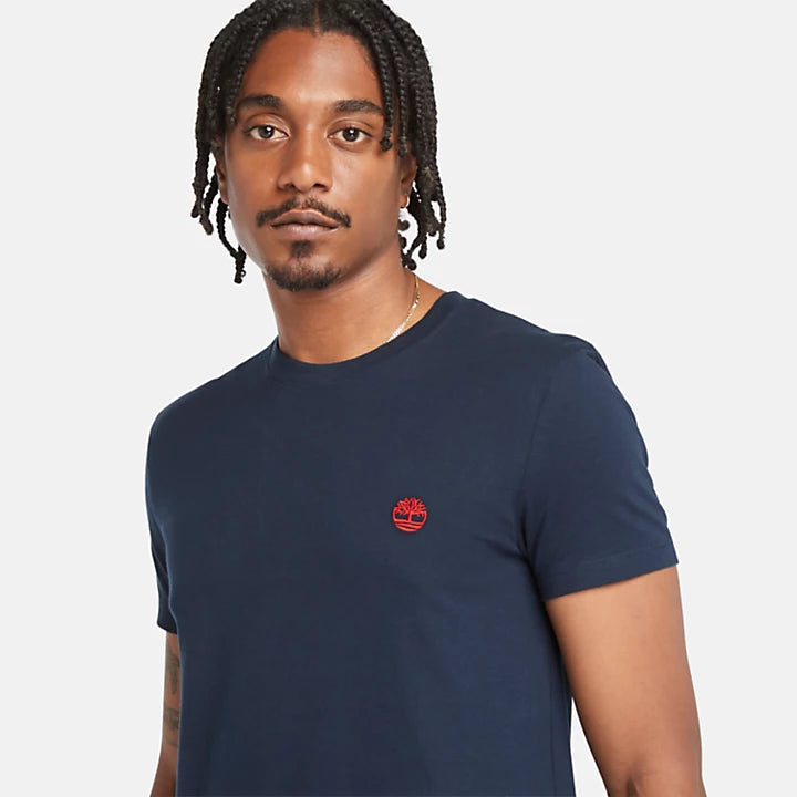 TIMBERLAND DUNSTAN RIVER SLIM- FIT  CREW NECK T-SHIRT FOR MEN IN NAVY