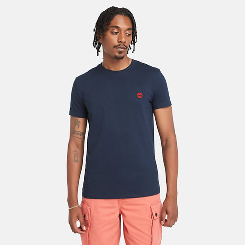 TIMBERLAND DUNSTAN RIVER SLIM- FIT  CREW NECK T-SHIRT FOR MEN IN NAVY