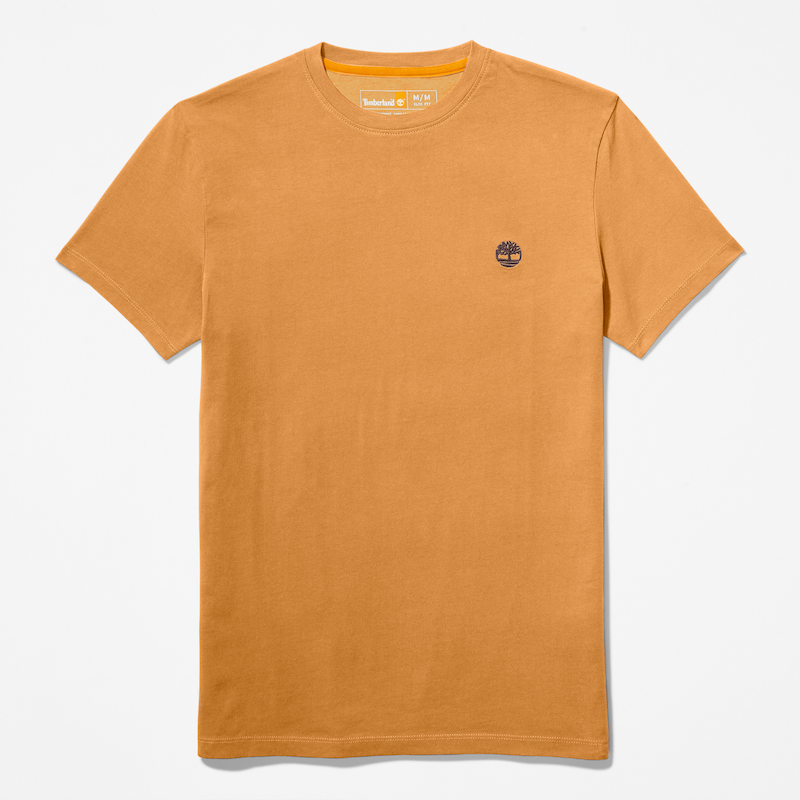 TIMBERLAND DUNSTAN RIVER SLIM- FIT  CREW NECK T-SHIRT FOR MEN IN WHEAT