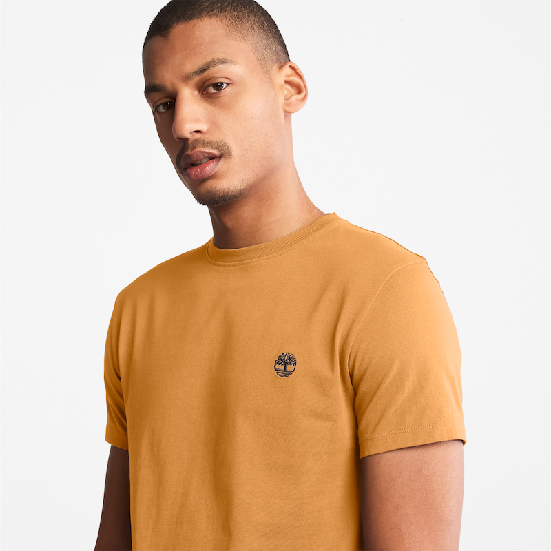 TIMBERLAND DUNSTAN RIVER SLIM- FIT  CREW NECK T-SHIRT FOR MEN IN WHEAT