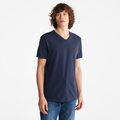 TIMBERLAND DUNSTAN RIVER V-NECK T-SHIRT FOR MEN IN NAVY