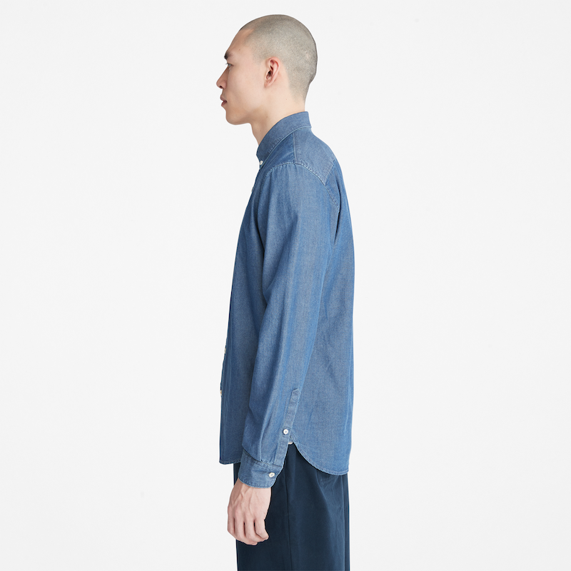 TIMBERLAND CHAMBRAY CLASSIC SHIRT FOR MEN IN BLUE