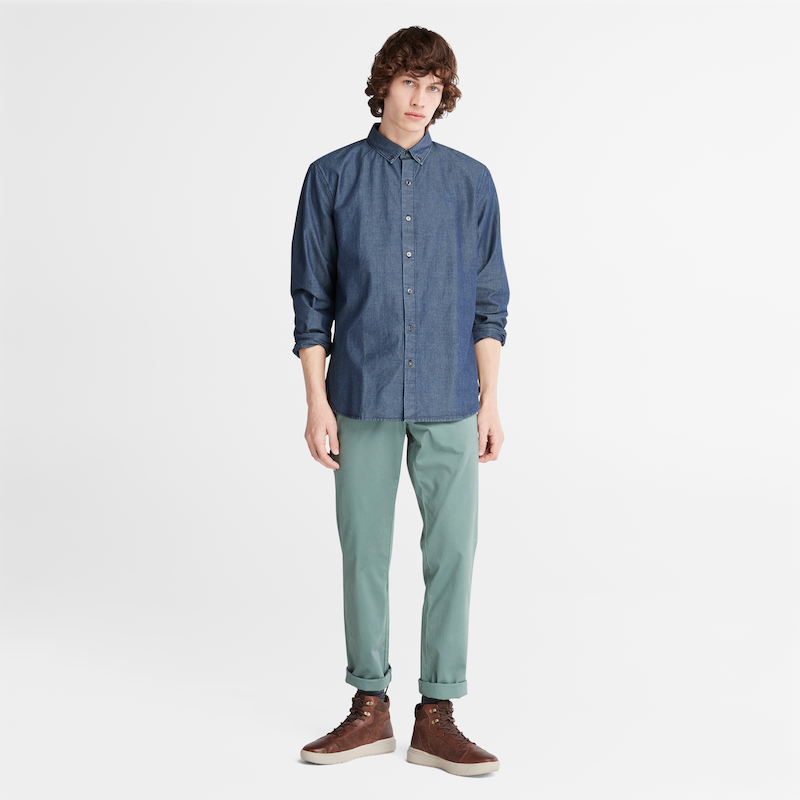 TIMBERLAND CHAMBRAY CLASSIC SHIRT FOR MEN IN NAVY