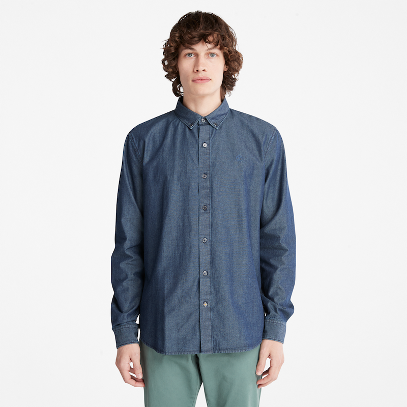 TIMBERLAND CHAMBRAY CLASSIC SHIRT FOR MEN IN NAVY