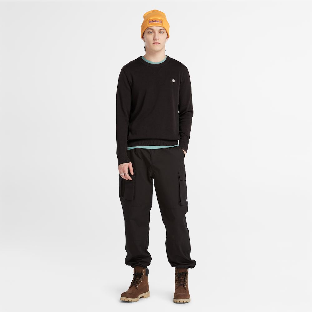 TIMBERLAND WILLIAMS RIVER CREWNECK JUMPER FOR MEN IN BLACK