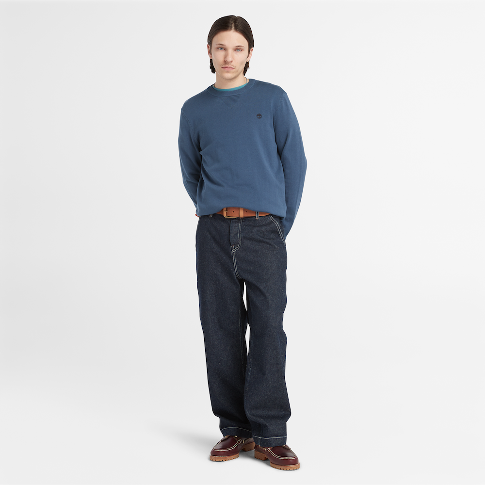 TIMBERLAND WILLIAMS RIVER CREWNECK JUMPER FOR MEN IN BLUE