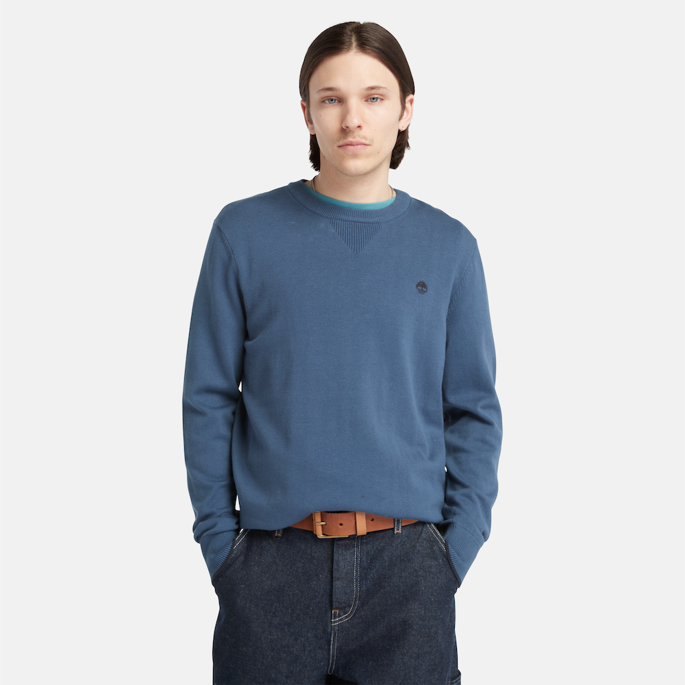 TIMBERLAND WILLIAMS RIVER CREWNECK JUMPER FOR MEN IN BLUE