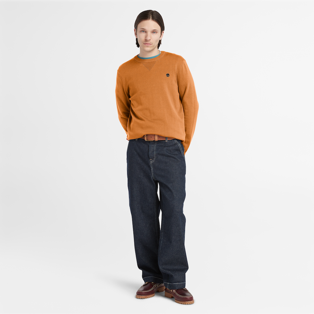 TIMBERLAND WILLIAMS RIVER CREWNECK JUMPER FOR MEN IN WHEAT